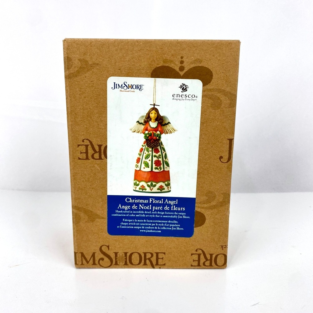Jim Shore Floral Angel Christmas Tree Ornament w Box 6009456 RARE Collectible - Picture 3 of 7